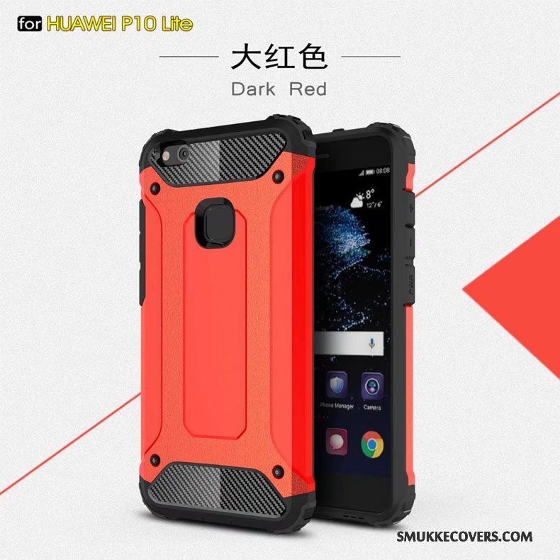 Etui Huawei P10 Lite Beskyttelse Blå Anti-fald, Cover Huawei P10 Lite Tasker Gasbag Telefon