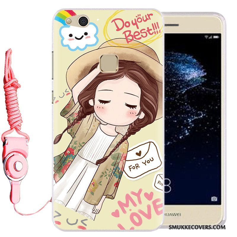 Etui Huawei P10 Lite Beskyttelse Telefonhængende Ornamenter, Cover Huawei P10 Lite Cartoon Ungdom Lyseblå