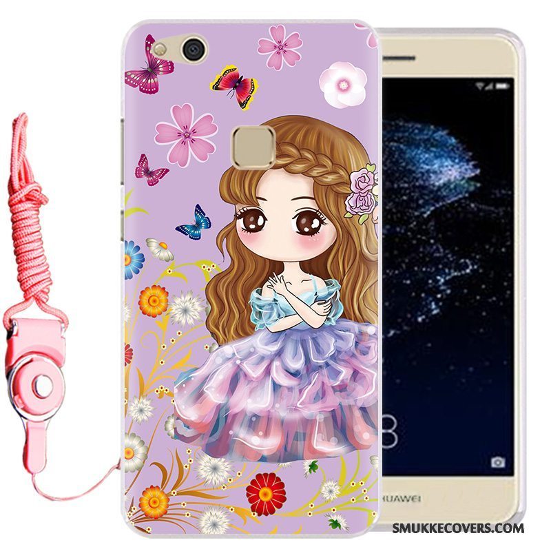 Etui Huawei P10 Lite Beskyttelse Telefonhængende Ornamenter, Cover Huawei P10 Lite Cartoon Ungdom Lyseblå