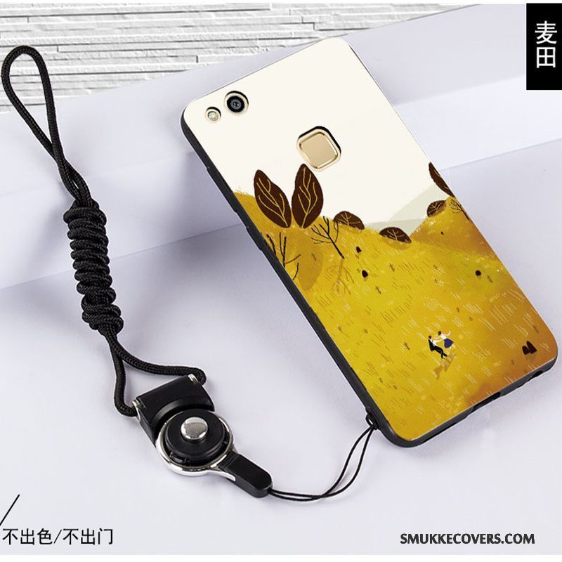 Etui Huawei P10 Lite Beskyttelse Ungdom Telefon, Cover Huawei P10 Lite Malet Hængende Ornamenter Sort