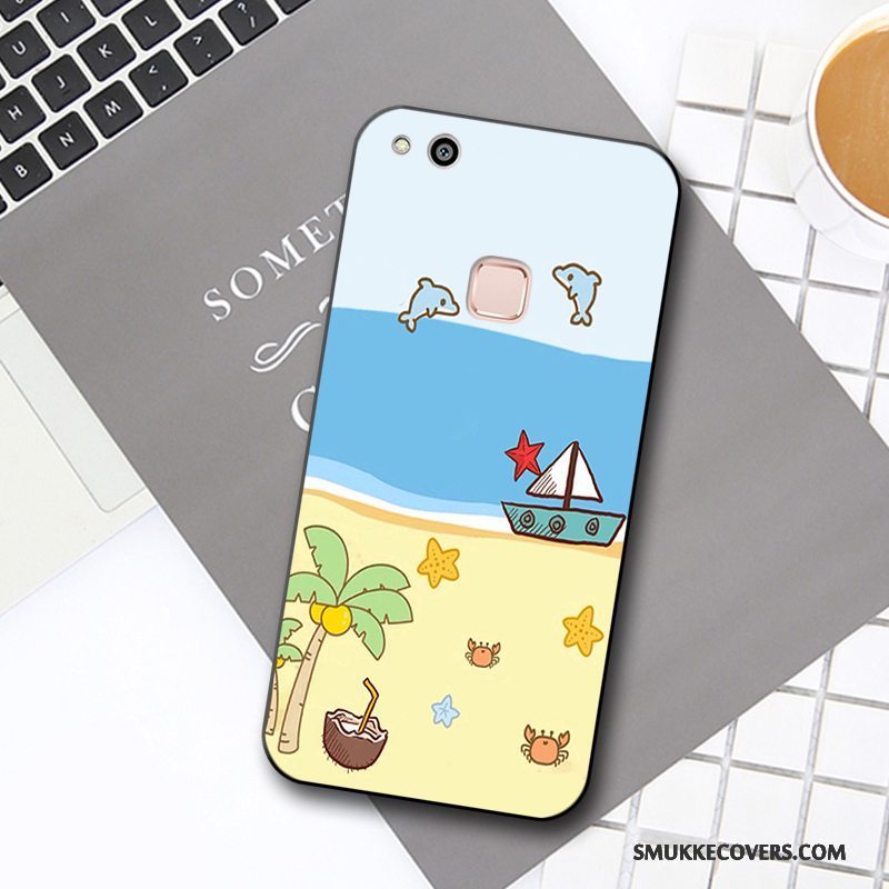 Etui Huawei P10 Lite Cartoon Frisk Smuk, Cover Huawei P10 Lite Relief Telefonanti-fald