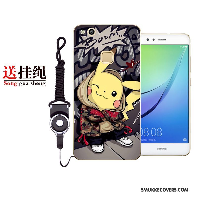 Etui Huawei P10 Lite Cartoon Hvid Telefon, Cover Huawei P10 Lite Silikone Rød Anti-fald