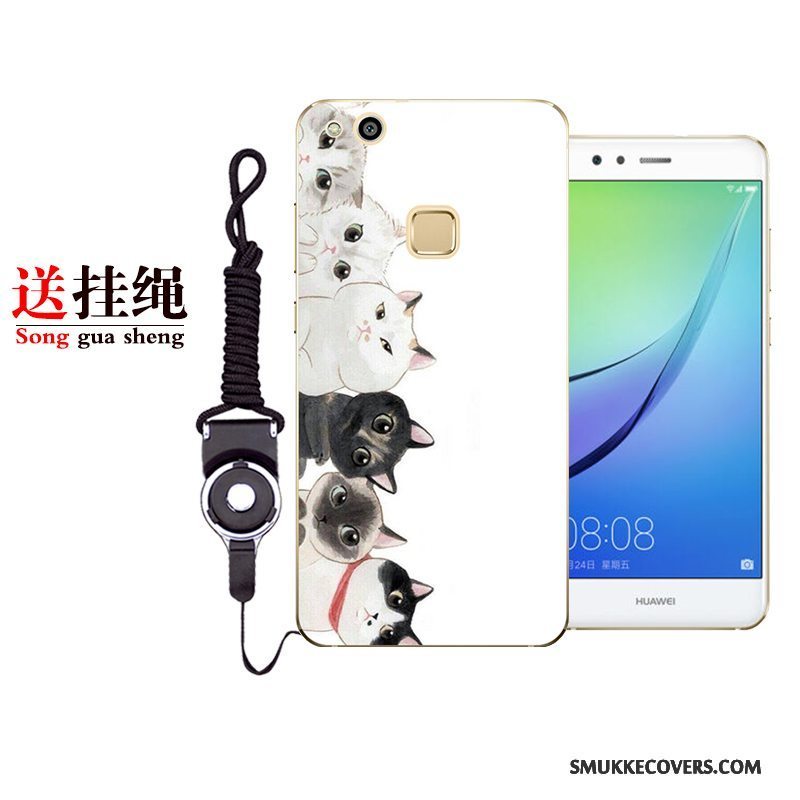 Etui Huawei P10 Lite Cartoon Hvid Telefon, Cover Huawei P10 Lite Silikone Rød Anti-fald