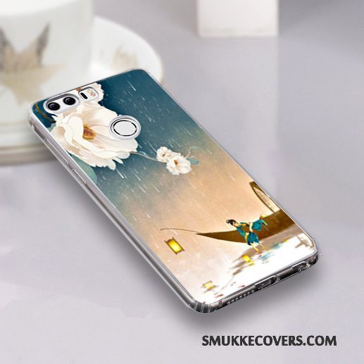 Etui Huawei P10 Lite Support Hvid Gennemsigtig, Cover Huawei P10 Lite Cartoon Telefonanti-fald