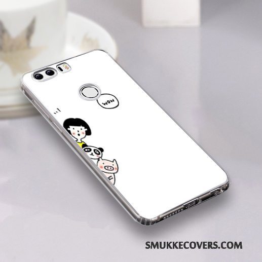 Etui Huawei P10 Lite Support Hvid Gennemsigtig, Cover Huawei P10 Lite Cartoon Telefonanti-fald