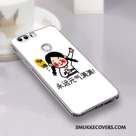 Etui Huawei P10 Lite Support Hvid Gennemsigtig, Cover Huawei P10 Lite Cartoon Telefonanti-fald