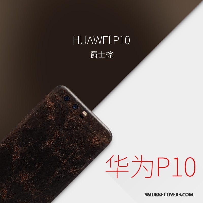 Etui Huawei P10 Læder Skærmbeskyttelse Gul, Cover Huawei P10 Beskyttelse Telefontynd