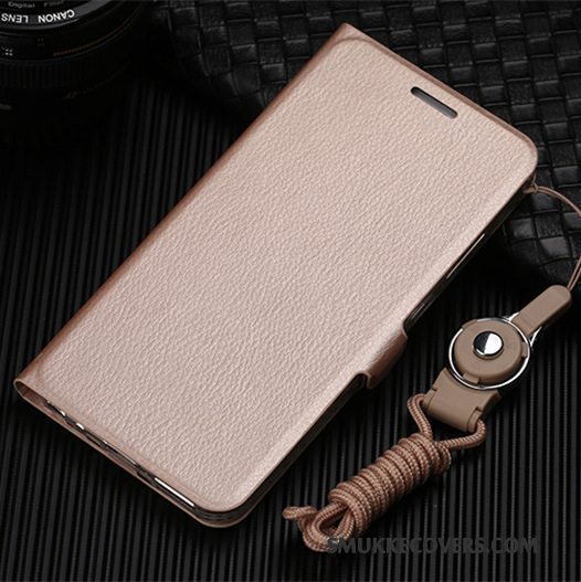 Etui Huawei P10 Læder Smuk Telefon, Cover Huawei P10 Folio Gul