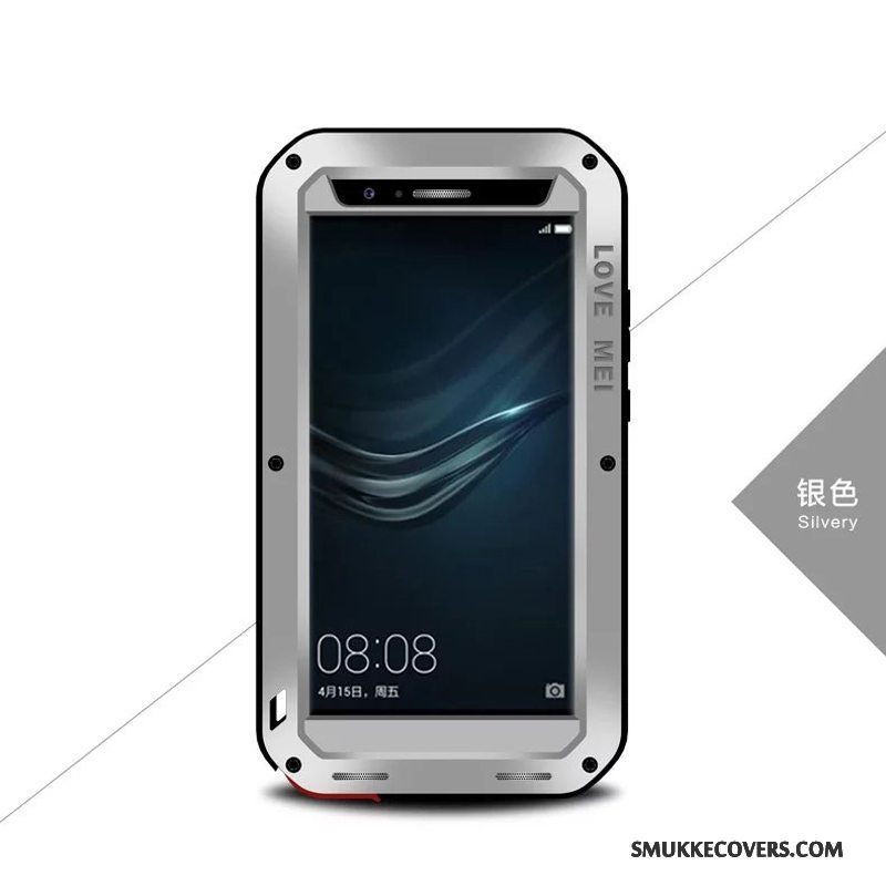 Etui Huawei P10 Plus Beskyttelse Rød Tre Forsvar, Cover Huawei P10 Plus Metal Telefonanti-fald