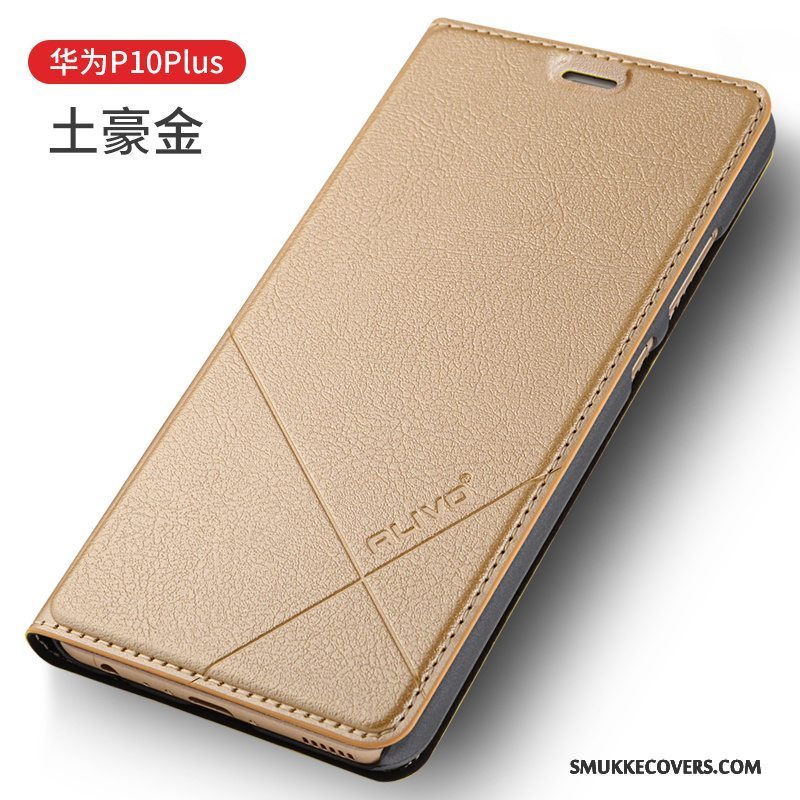 Etui Huawei P10 Plus Beskyttelse Telefonanti-fald, Cover Huawei P10 Plus Læder Sort