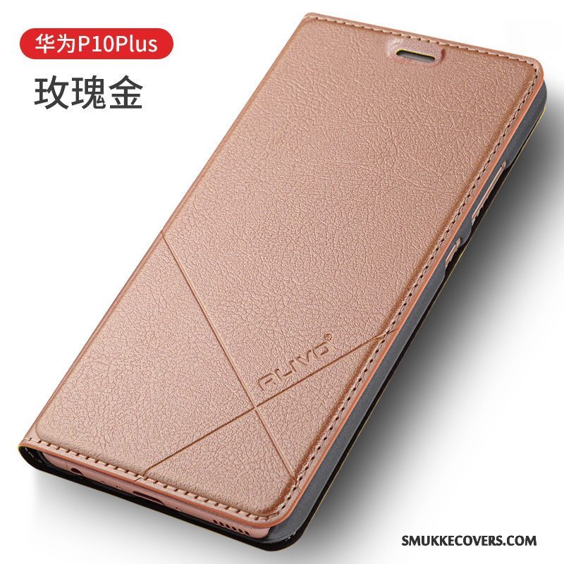 Etui Huawei P10 Plus Beskyttelse Telefonanti-fald, Cover Huawei P10 Plus Læder Sort