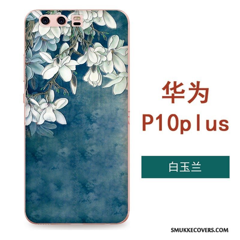 Etui Huawei P10 Plus Blød Hængende Ornamenter Grøn, Cover Huawei P10 Plus Tasker Blomster Kunst