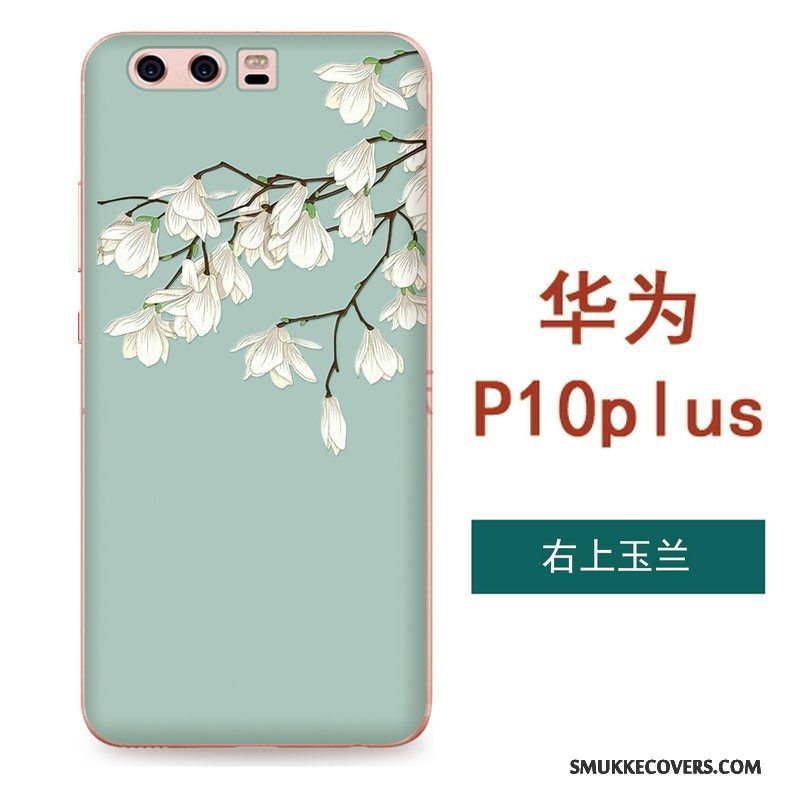 Etui Huawei P10 Plus Blød Hængende Ornamenter Grøn, Cover Huawei P10 Plus Tasker Blomster Kunst