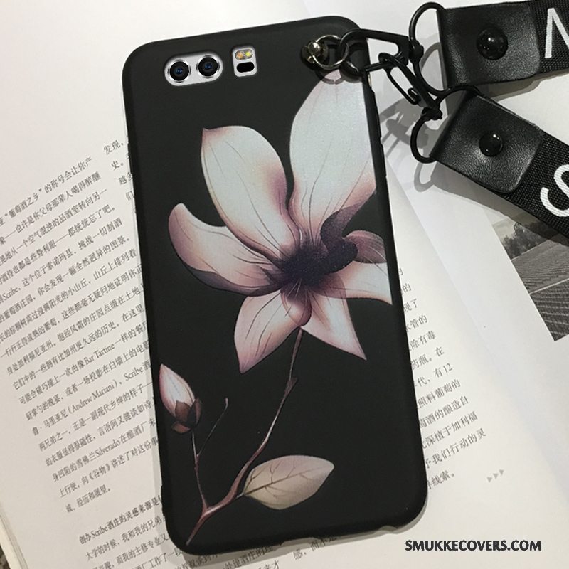 Etui Huawei P10 Plus Blød Nubuck Telefon, Cover Huawei P10 Plus Tasker Sort Anti-fald