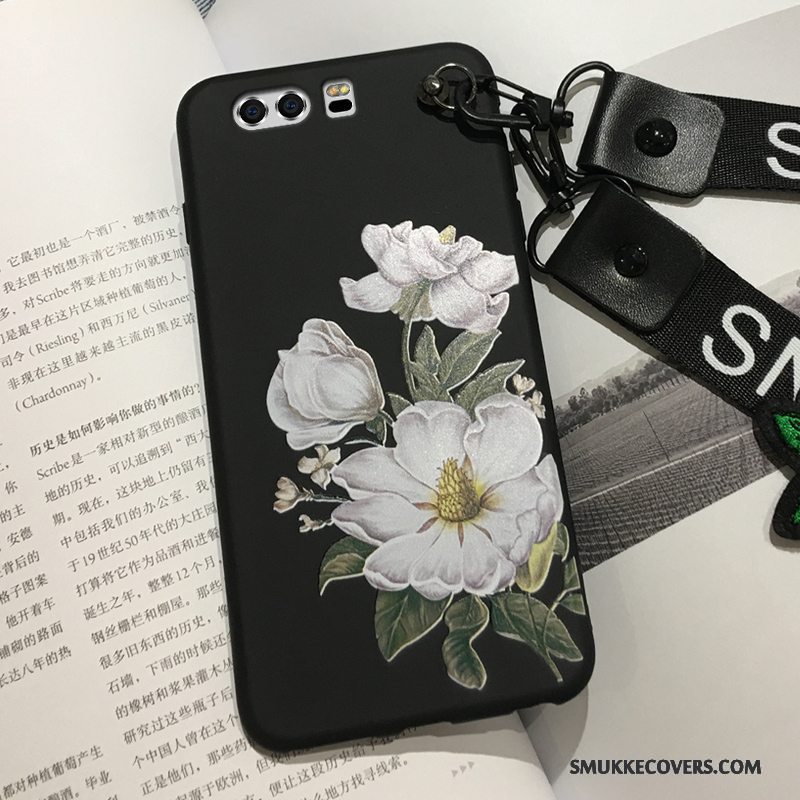 Etui Huawei P10 Plus Blød Nubuck Telefon, Cover Huawei P10 Plus Tasker Sort Anti-fald