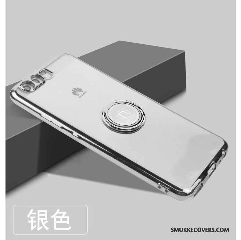 Etui Huawei P10 Plus Blød Ring Magnetisk, Cover Huawei P10 Plus Support Lyserød Telefon