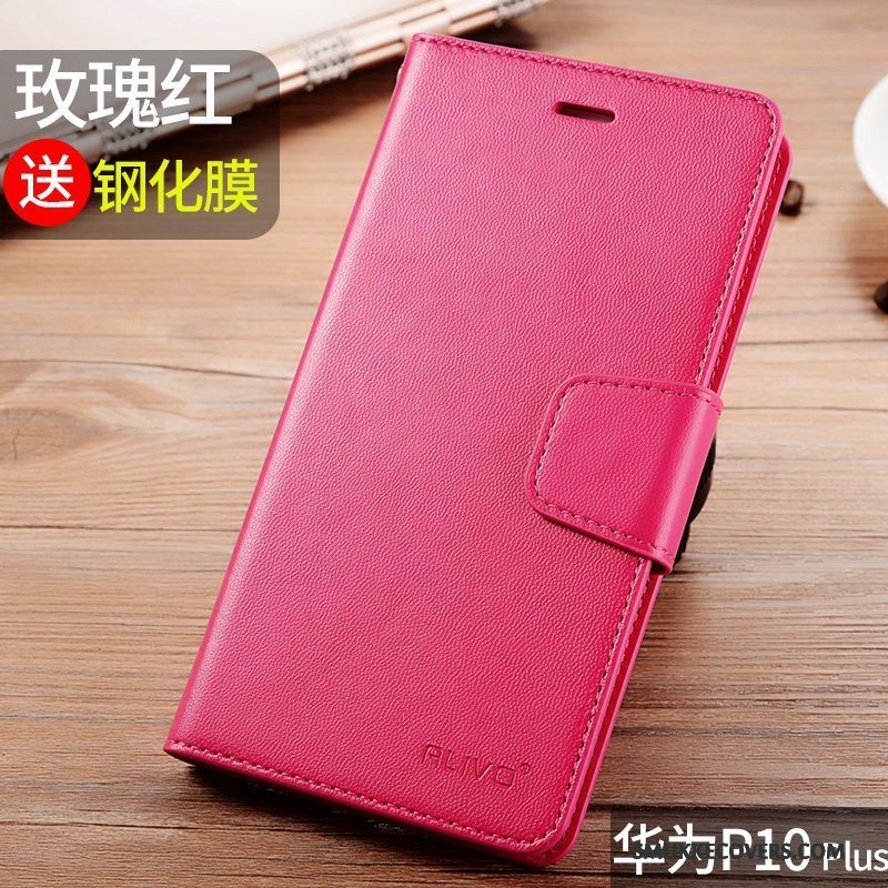 Etui Huawei P10 Plus Blød Telefonrød, Cover Huawei P10 Plus Folio