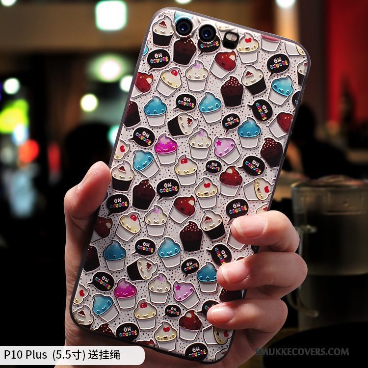 Etui Huawei P10 Plus Cartoon Nubuck Telefon, Cover Huawei P10 Plus Silikone Af Personlighed Smuk