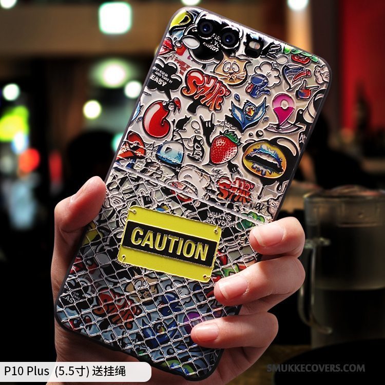 Etui Huawei P10 Plus Cartoon Nubuck Telefon, Cover Huawei P10 Plus Silikone Af Personlighed Smuk