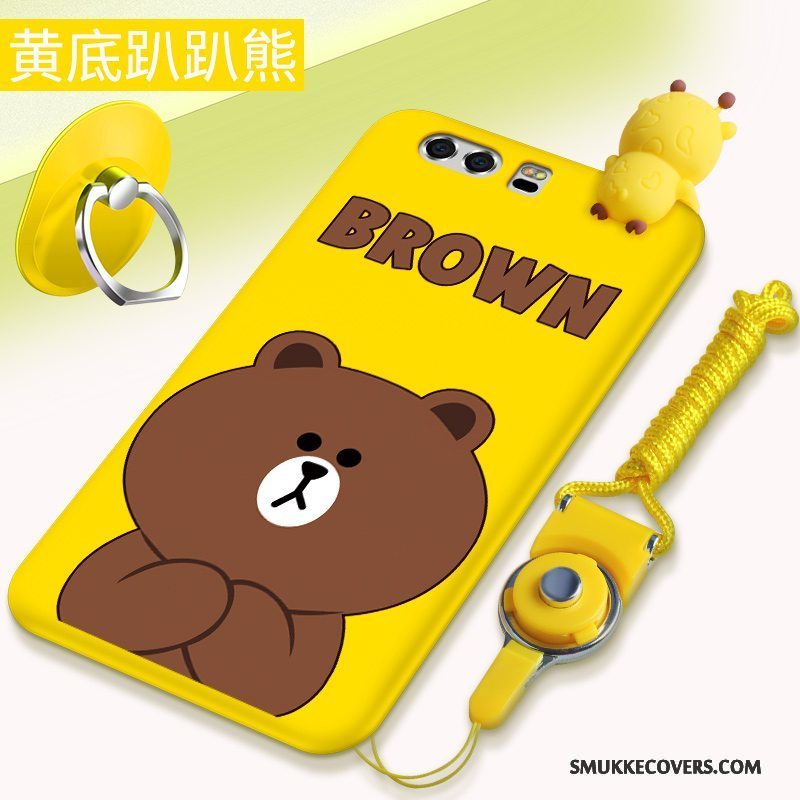 Etui Huawei P10 Plus Cartoon Nubuck Telefon, Cover Huawei P10 Plus Tasker Af Personlighed Grøn