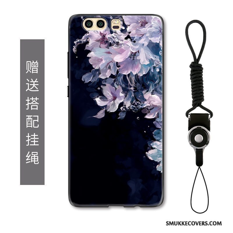 Etui Huawei P10 Plus Farve Kunst Kat, Cover Huawei P10 Plus Luksus Telefonblomster