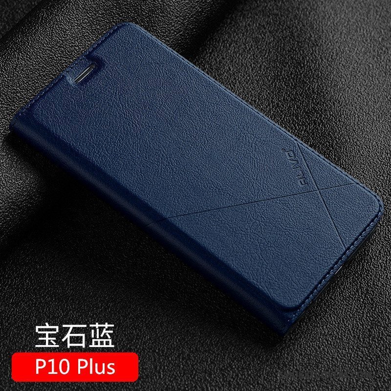 Etui Huawei P10 Plus Folio Anti-fald Sort, Cover Huawei P10 Plus Læder Telefon