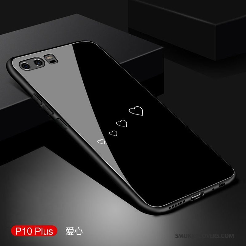 Etui Huawei P10 Plus Kreativ Telefonaf Personlighed, Cover Huawei P10 Plus Tasker Sort Glas
