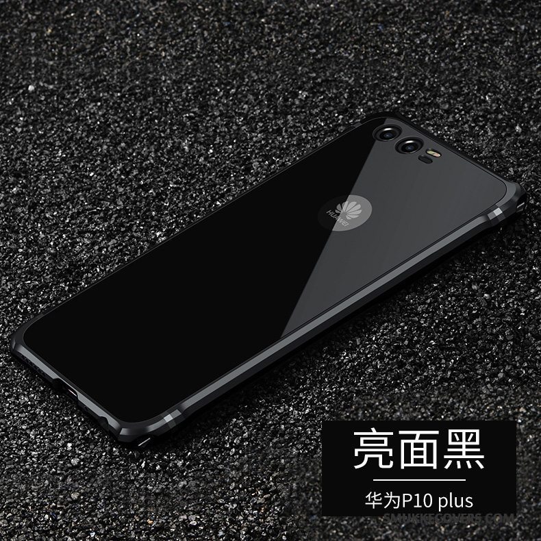 Etui Huawei P10 Plus Metal Anti-fald Sort, Cover Huawei P10 Plus Tasker Telefontrendy