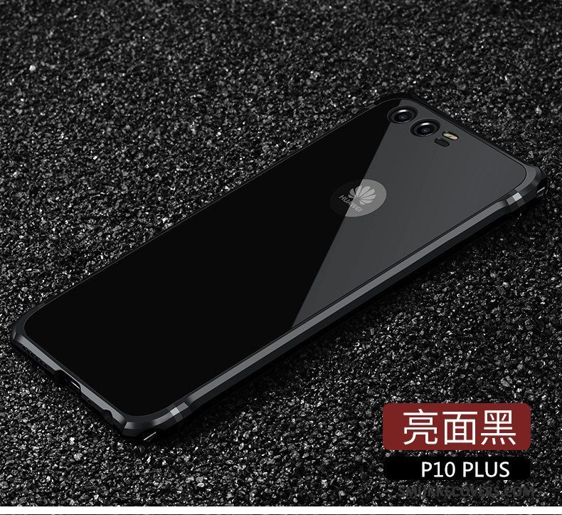 Etui Huawei P10 Plus Metal Simple Anti-fald, Cover Huawei P10 Plus Beskyttelse Rød Stor