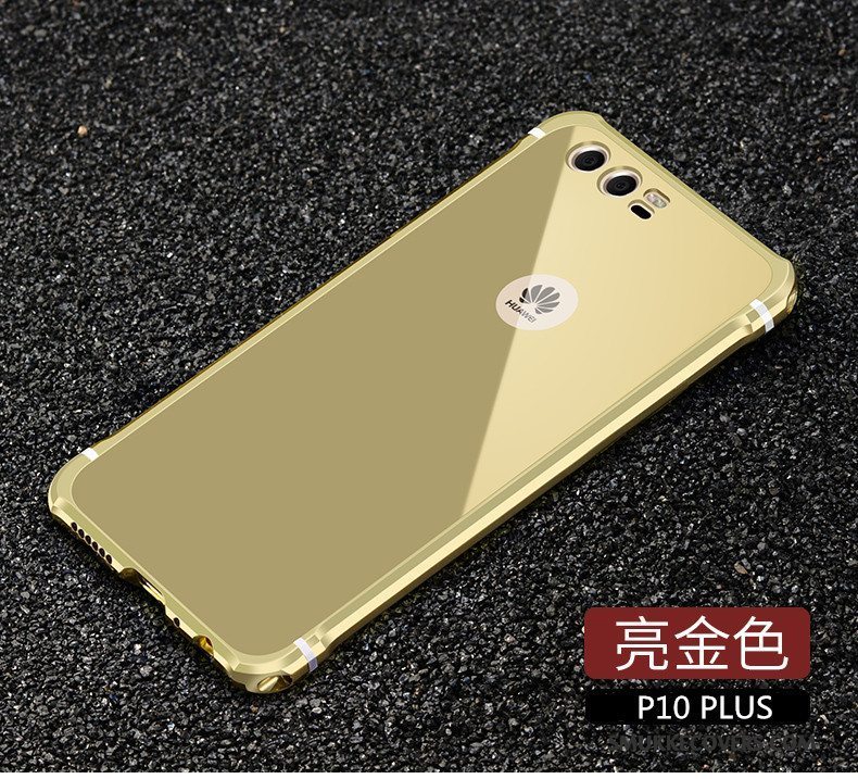 Etui Huawei P10 Plus Metal Simple Anti-fald, Cover Huawei P10 Plus Beskyttelse Rød Stor