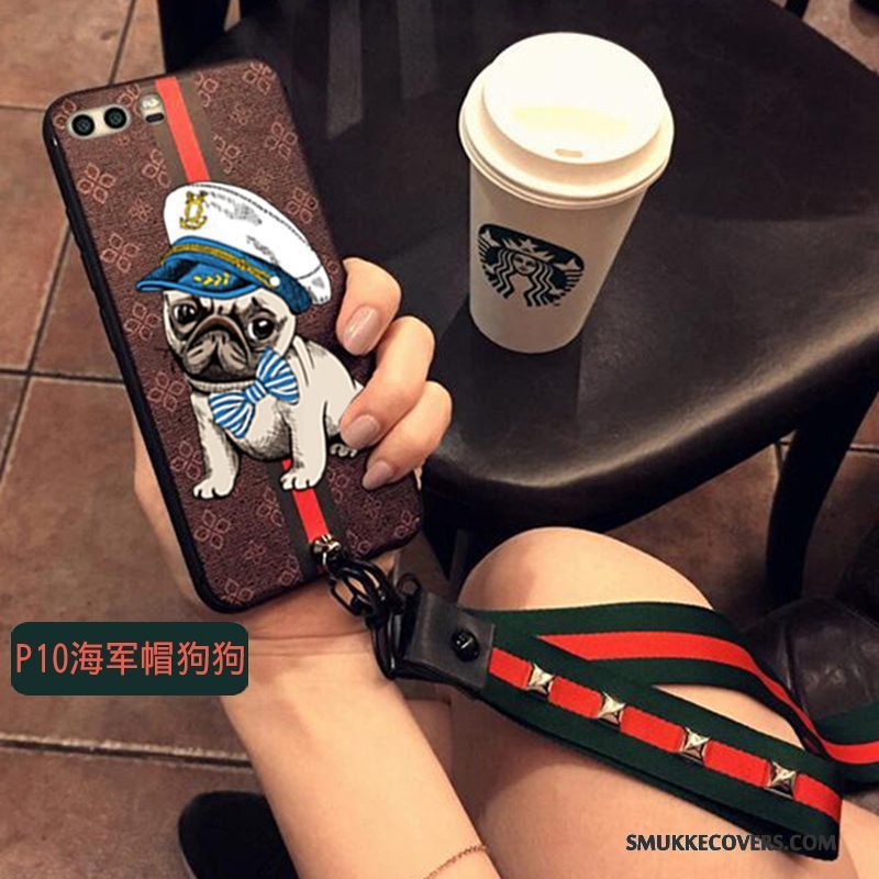 Etui Huawei P10 Plus Tasker Anti-fald Telefon, Cover Huawei P10 Plus Silikone Hængende Ornamenter