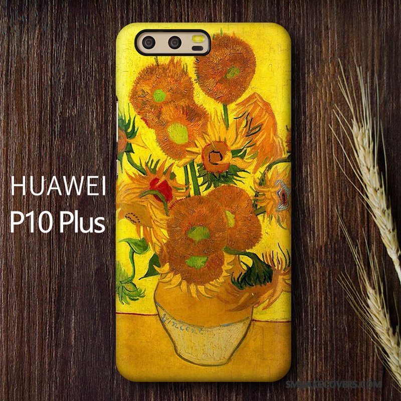 Etui Huawei P10 Plus Tasker Kunst Anti-fald, Cover Huawei P10 Plus Kreativ Blå Høj