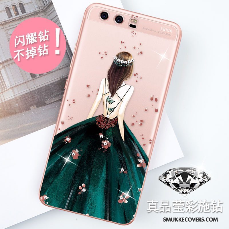 Etui Huawei P10 Plus Tasker Ny Telefon, Cover Huawei P10 Plus Strass Anti-fald Trend