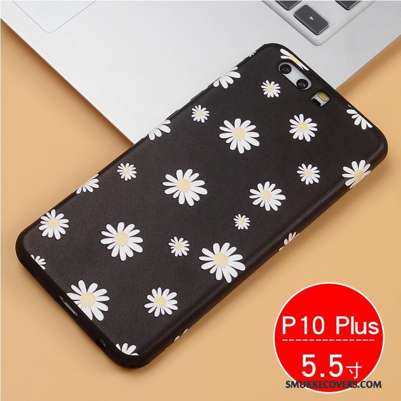 Etui Huawei P10 Plus Tasker Sort Anti-fald, Cover Huawei P10 Plus Blød Telefon