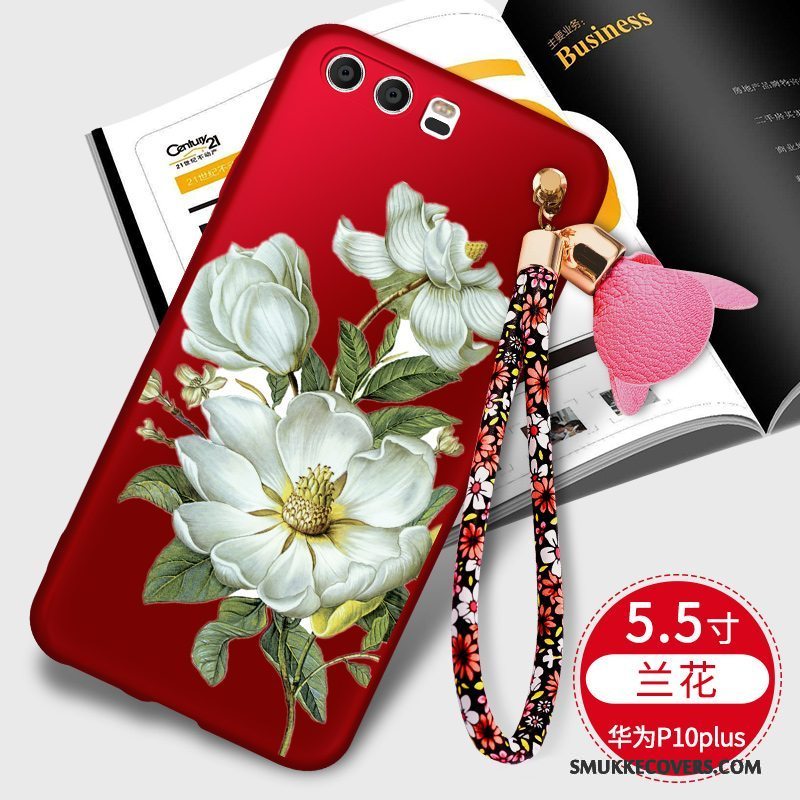 Etui Huawei P10 Plus Tasker Tynd Rød, Cover Huawei P10 Plus Silikone Trend Anti-fald