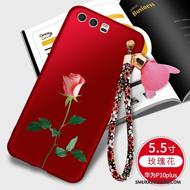 Etui Huawei P10 Plus Tasker Tynd Rød, Cover Huawei P10 Plus Silikone Trend Anti-fald