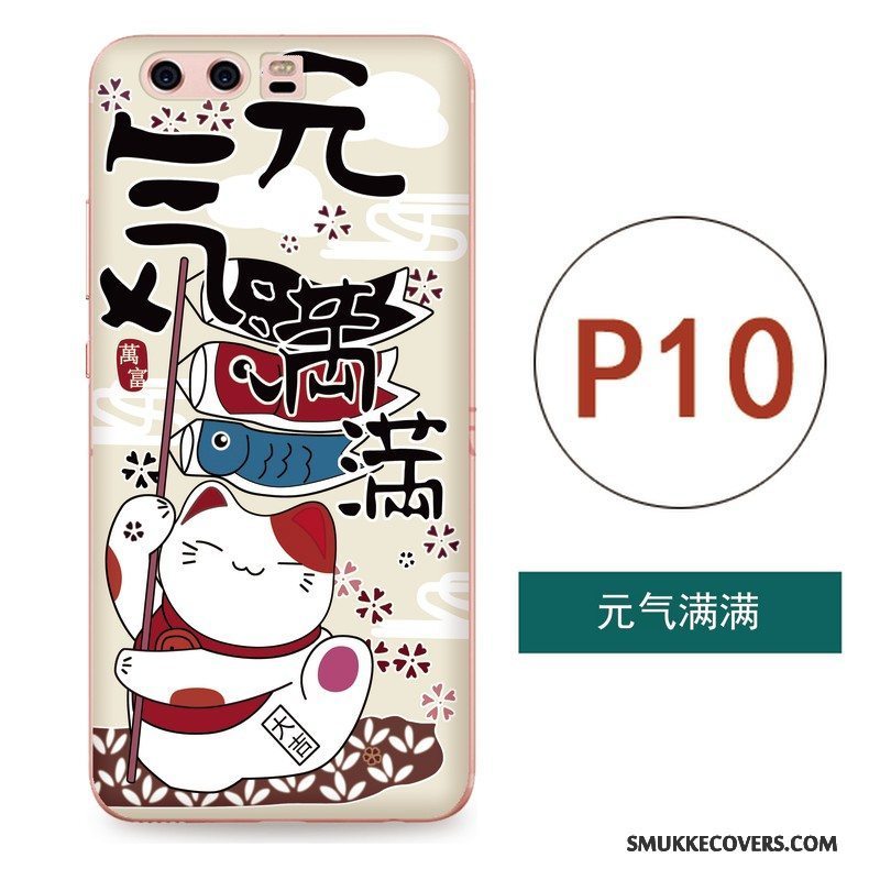 Etui Huawei P10 Relief Hængende Ornamenter Telefon, Cover Huawei P10 Kreativ Kunst Kinesisk Stil