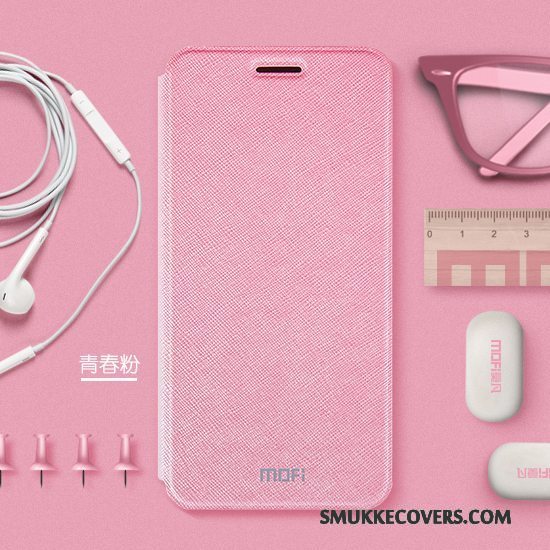 Etui Huawei P10 Silikone Anti-fald Telefon, Cover Huawei P10 Tasker Pu Lyserød