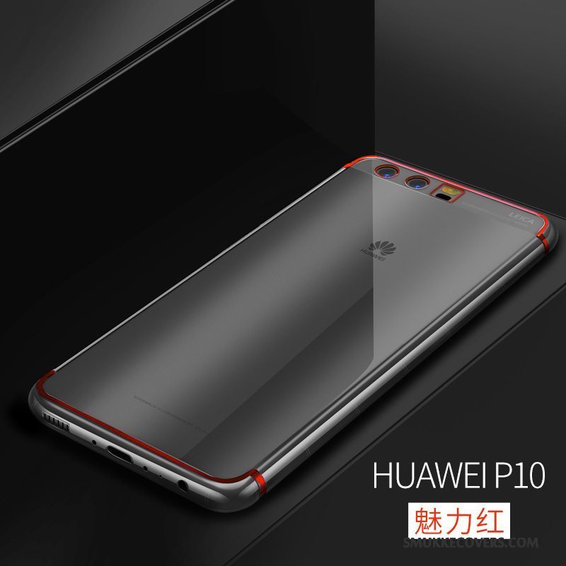 Etui Huawei P10 Silikone Gennemsigtig Af Personlighed, Cover Huawei P10 Blød Telefonblå