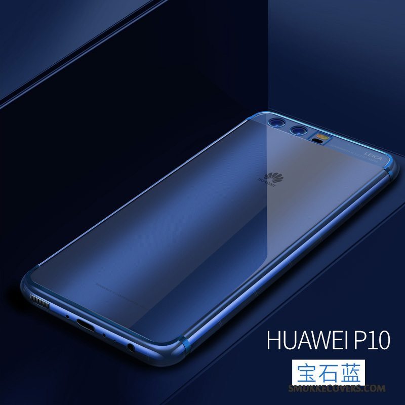 Etui Huawei P10 Silikone Gennemsigtig Af Personlighed, Cover Huawei P10 Blød Telefonblå