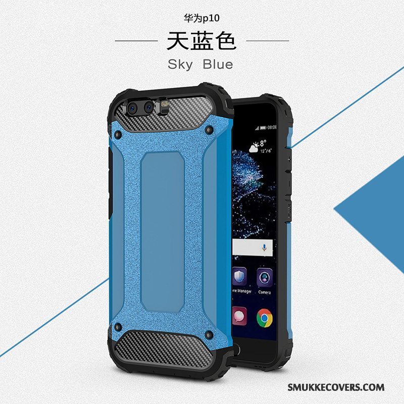 Etui Huawei P10 Silikone Sort Nubuck, Cover Huawei P10 Tasker Telefonanti-fald