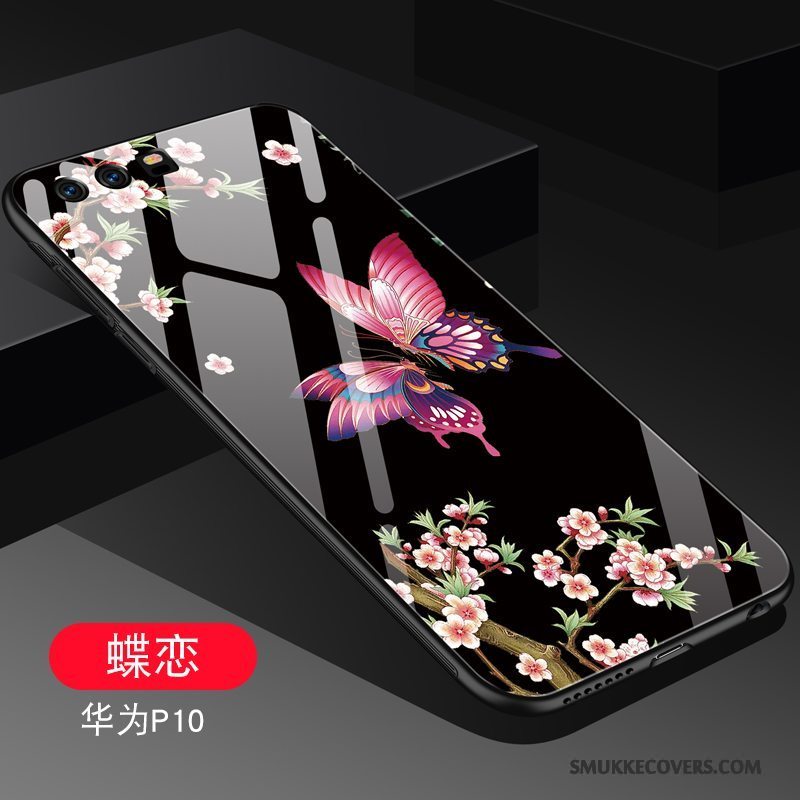 Etui Huawei P10 Silikone Telefonaf Personlighed, Cover Huawei P10 Tasker Trend Glas