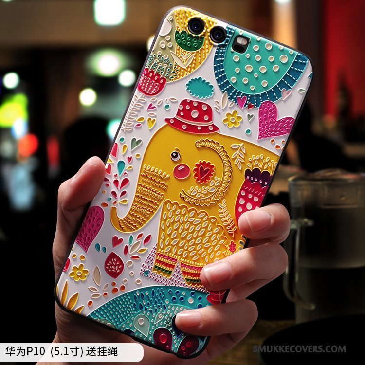 Etui Huawei P10 Silikone Telefonnubuck, Cover Huawei P10 Tasker Af Personlighed Anti-fald