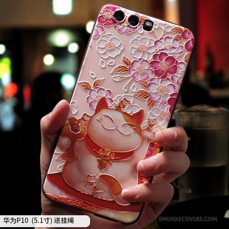 Etui Huawei P10 Silikone Telefonnubuck, Cover Huawei P10 Tasker Af Personlighed Anti-fald