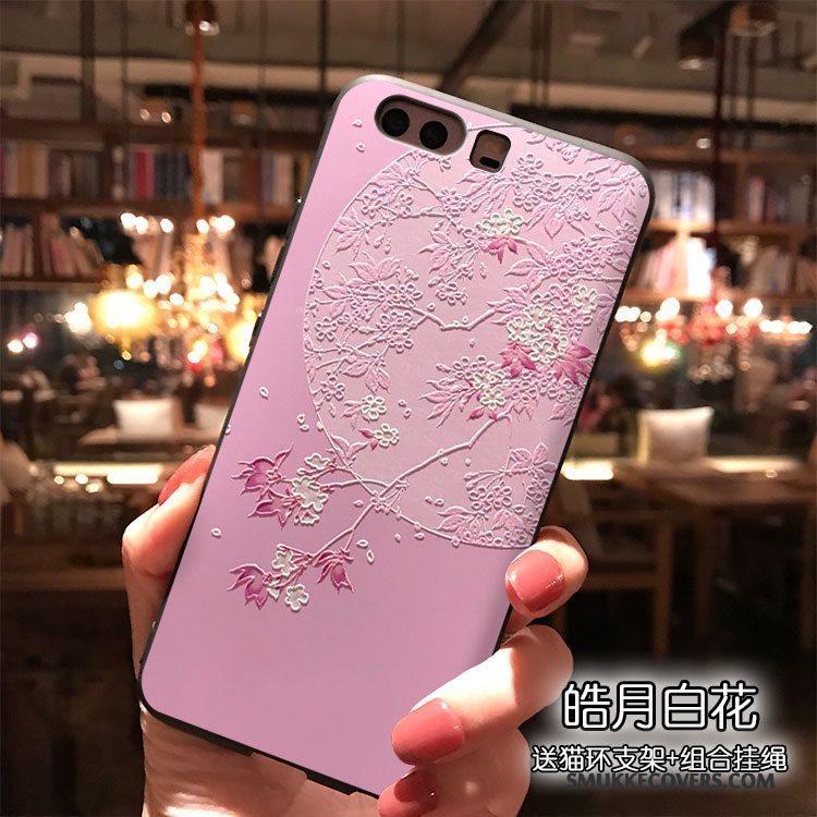 Etui Huawei P10 Silikone Telefonvind, Cover Huawei P10 Grøn Hængende Ornamenter