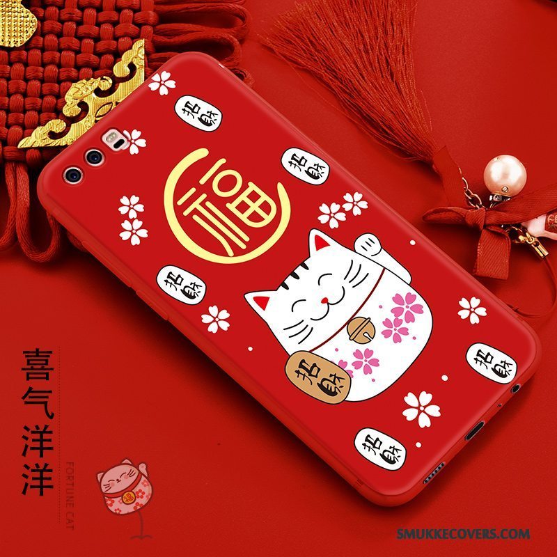 Etui Huawei P10 Tasker Kat Telefon, Cover Huawei P10 Beskyttelse Anti-fald Nubuck