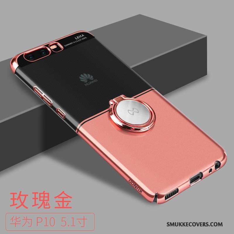 Etui Huawei P10 Tasker Ring Guld, Cover Huawei P10 Beskyttelse Anti-fald Spænde