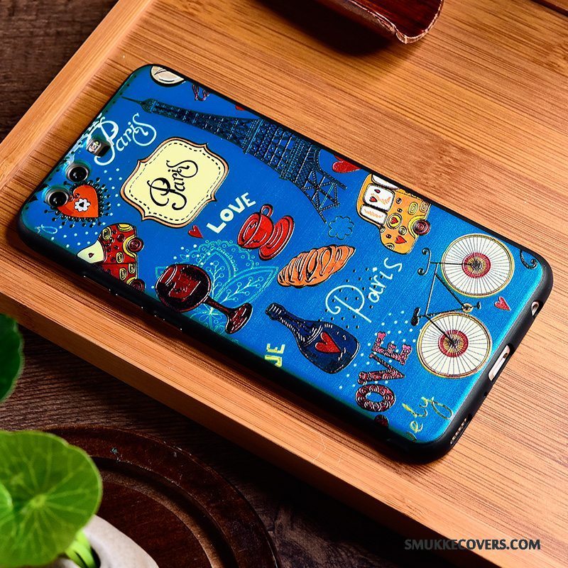 Etui Huawei P10 Vintage Trendy Blå, Cover Huawei P10 Kreativ Af Personlighed Telefon