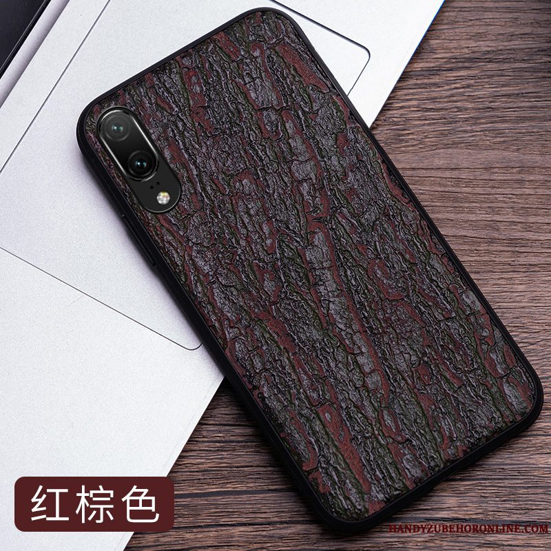 Etui Huawei P20 Beskyttelse Grøn Trendy, Cover Huawei P20 Mode Tree Tilpas