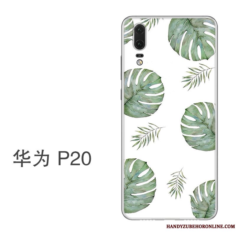 Etui Huawei P20 Blød Anti-fald Telefon, Cover Huawei P20 Relief Frisk Trend